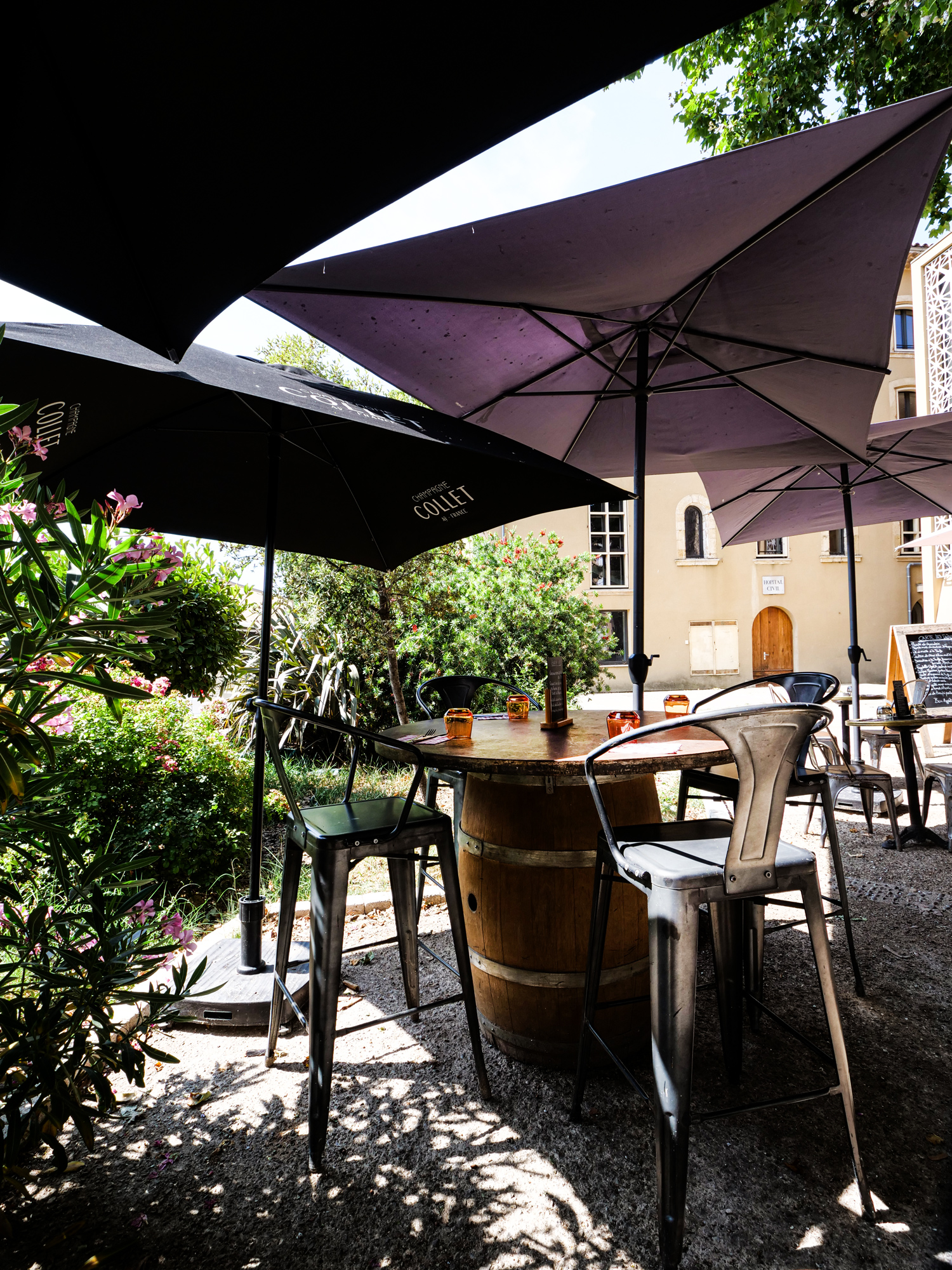 Terrasse ombragée du Saint-Marc