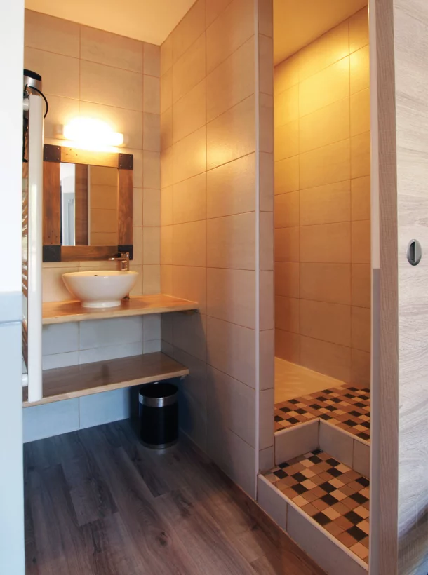 Salle de bain de l’hôtel